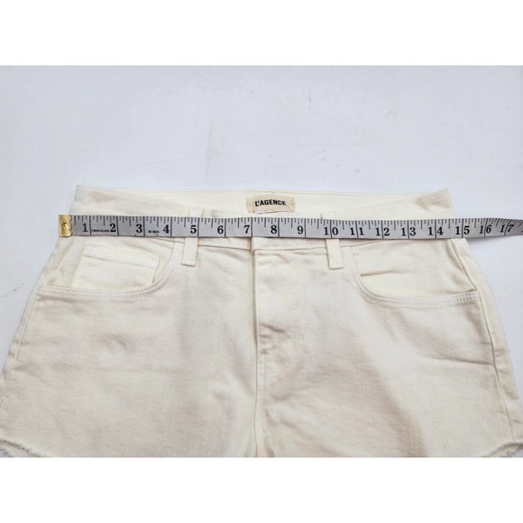 L'AGENCE Audrey Mid Rise Shorts Frayed Hem Women's Size 25 NWT Summer - Picture 7 of 9